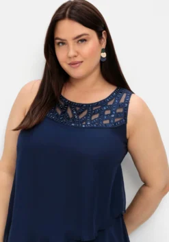 Abendkleid in Lagen-Optik, aus Chiffon