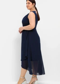 Abendkleid in Wickeloptik, aus Chiffon
