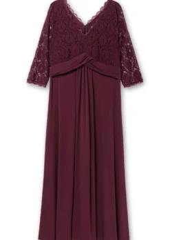 Abendkleid mit Oberteil aus Spitze