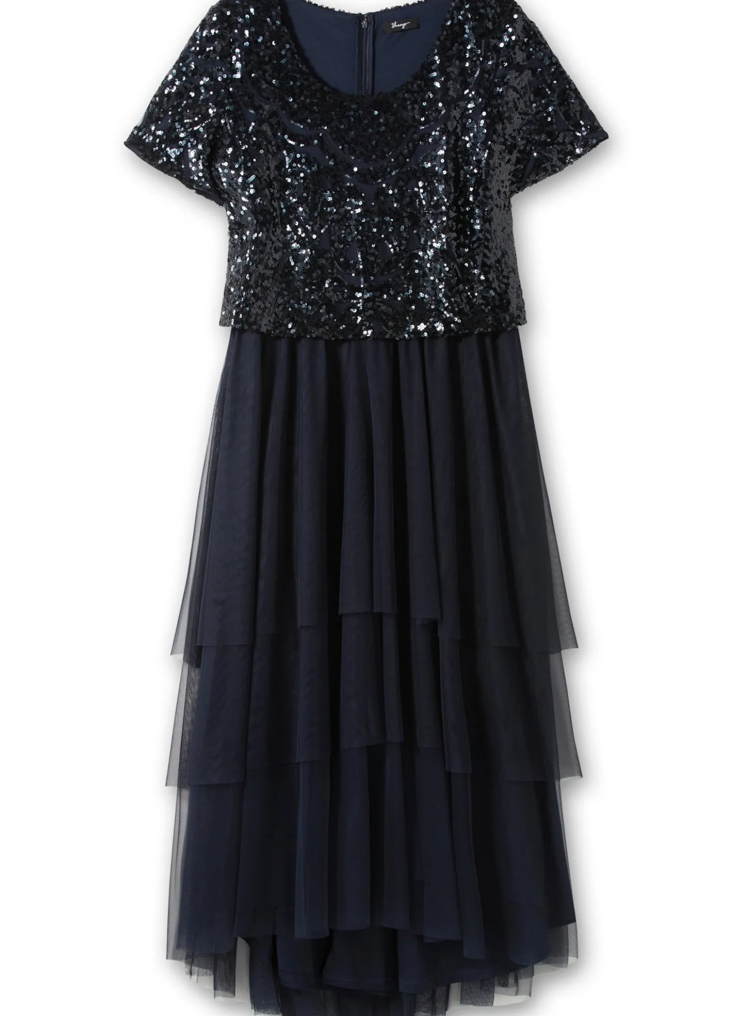 Abendkleid mit Paillettenoberteil