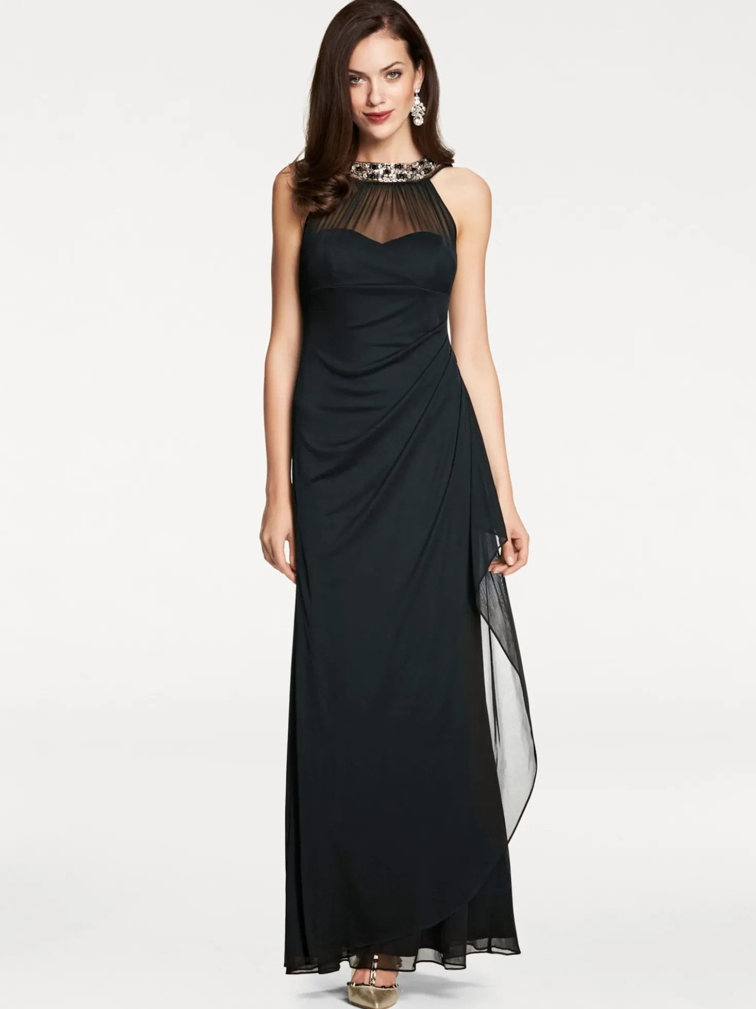 Abendkleid mit Schmucksteinen