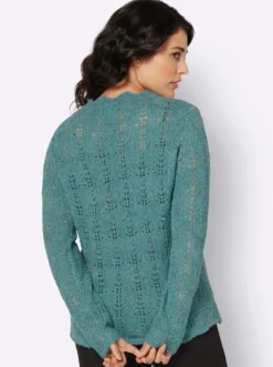 Ajourpullover in Wickel-Optik