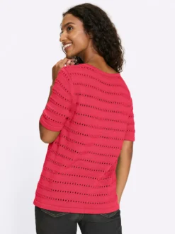 Ajourpullover mit 3D-Effekt