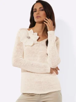Ajourpullover mit Lyocell