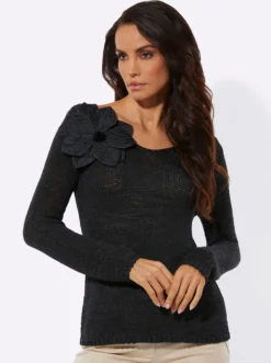 Ajourpullover mit Lyocell