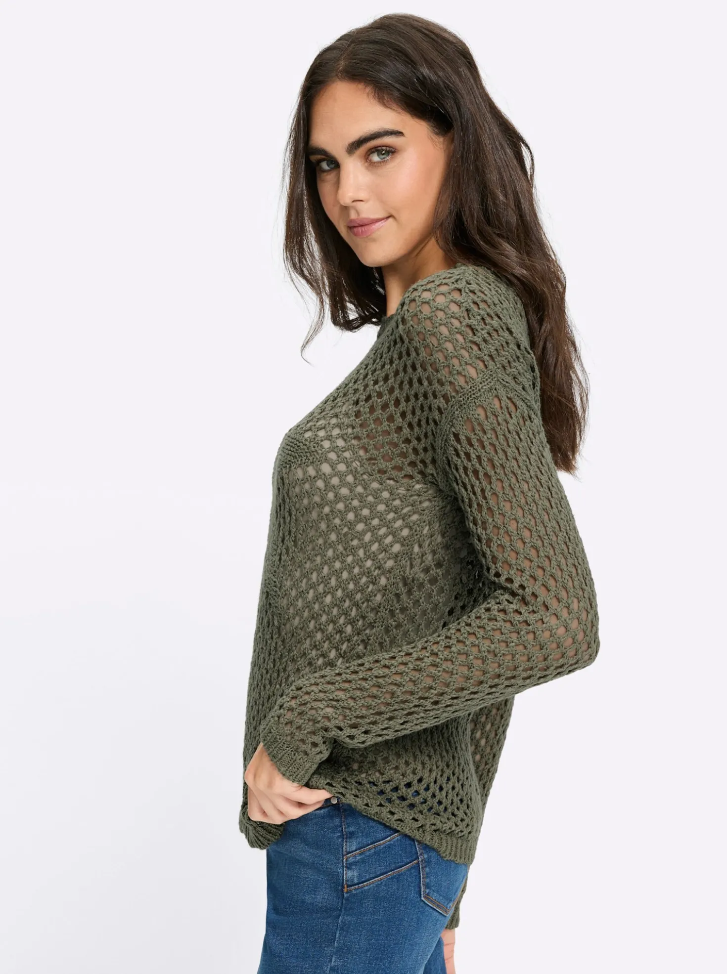 Ajourpullover mit Stern-Motiv