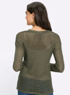 Ajourpullover mit Stern-Motiv