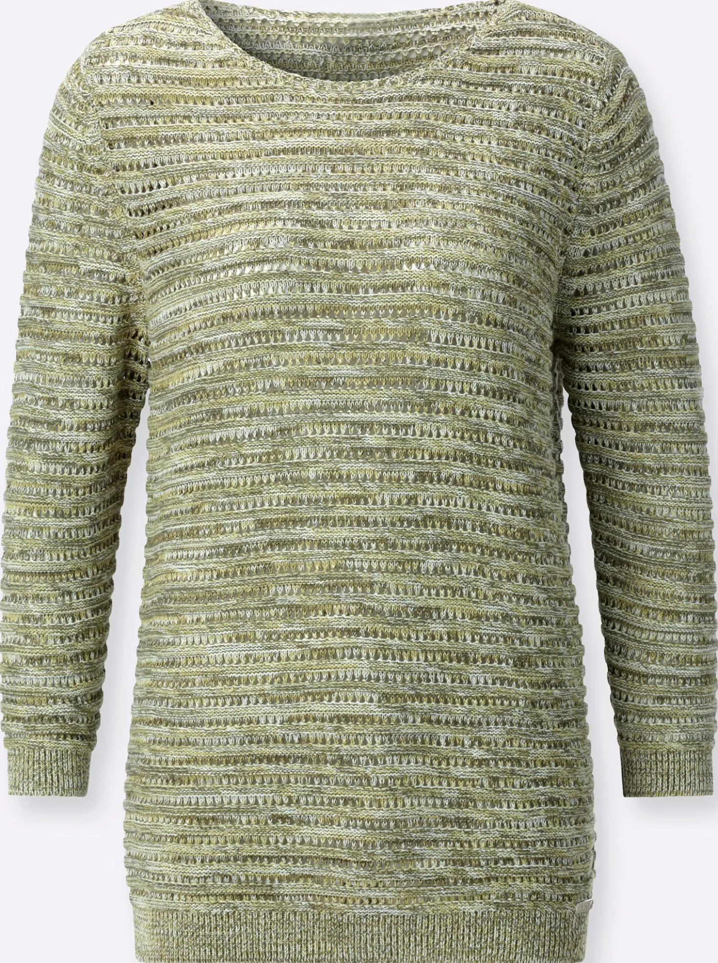 Ajourpullover mit U-Boot-Ausschnitt