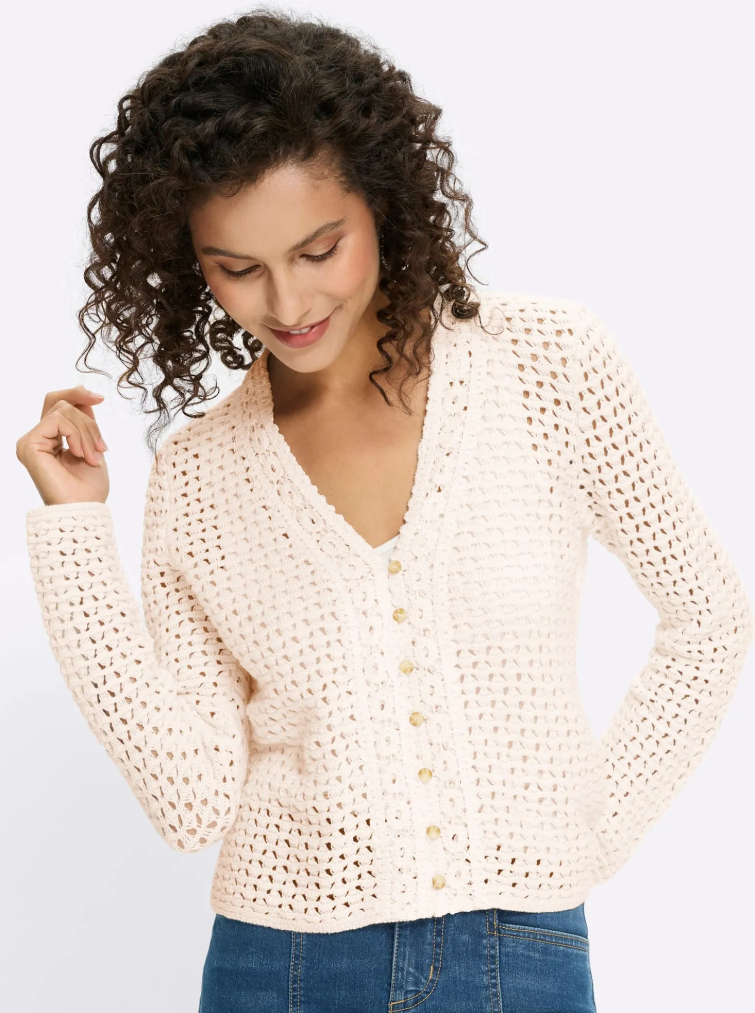 Ajourstrickjacke