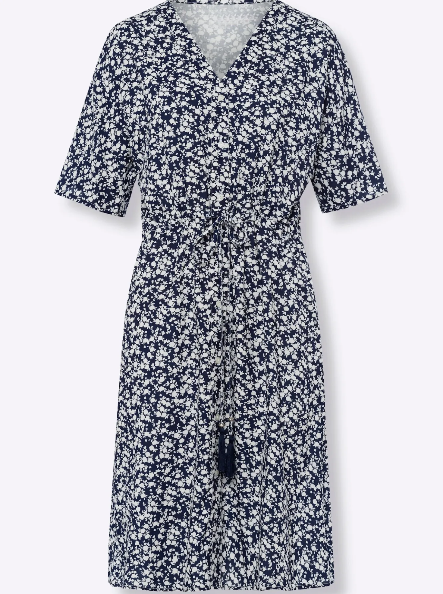 A-Linien-Kleid mit Bindeband