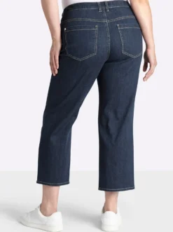 Ankle-Jeans mit Tunnelzug und Kordel