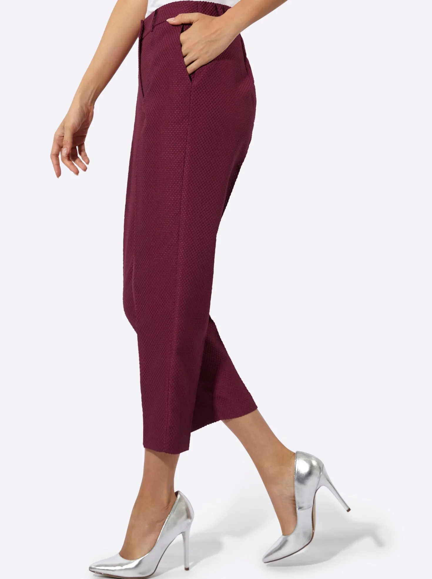Anzughose in Jacquard-Struktur