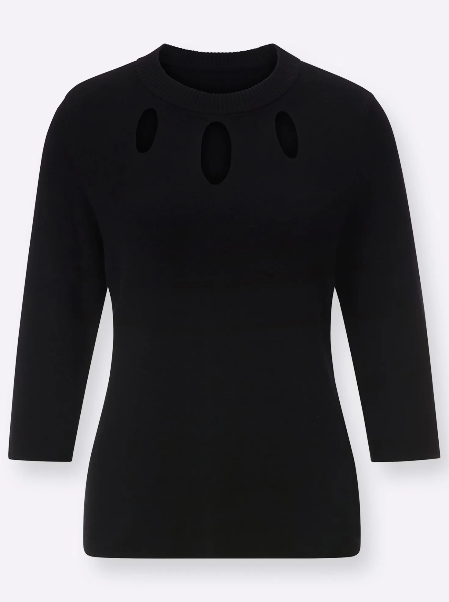 3/4-Arm-Pullover aus reiner Viskose