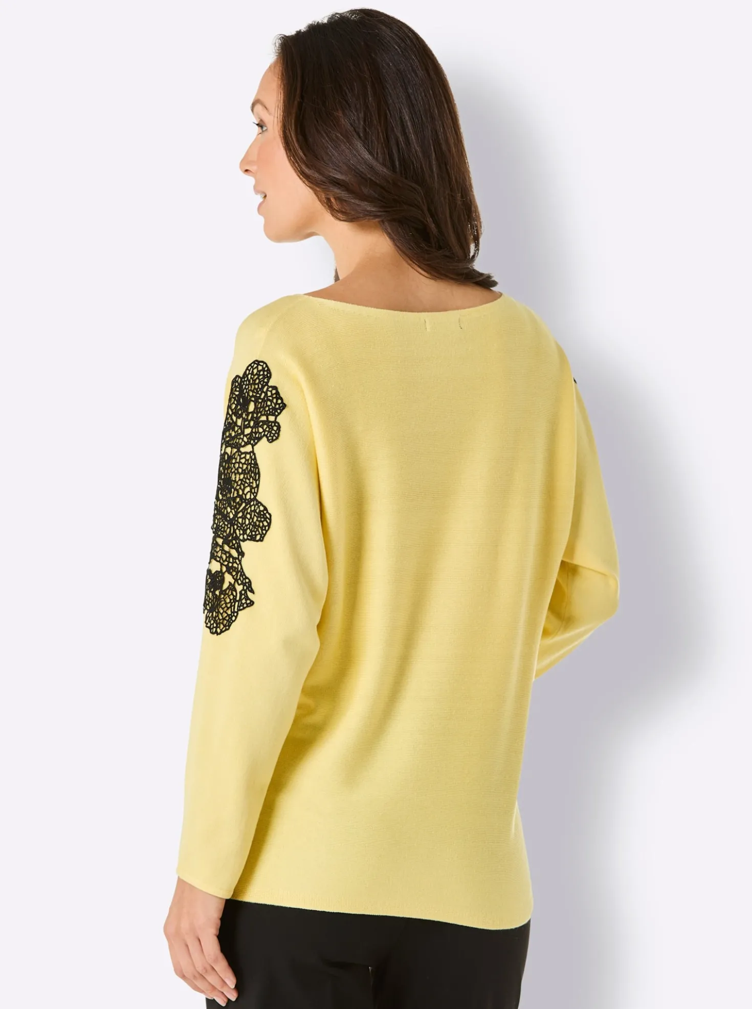3/4-Arm-Pullover im Seide-Kaschmir-Mix