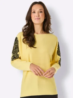3/4-Arm-Pullover im Seide-Kaschmir-Mix