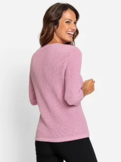 3/4-Arm-Pullover mit Tunnelzug im Saum