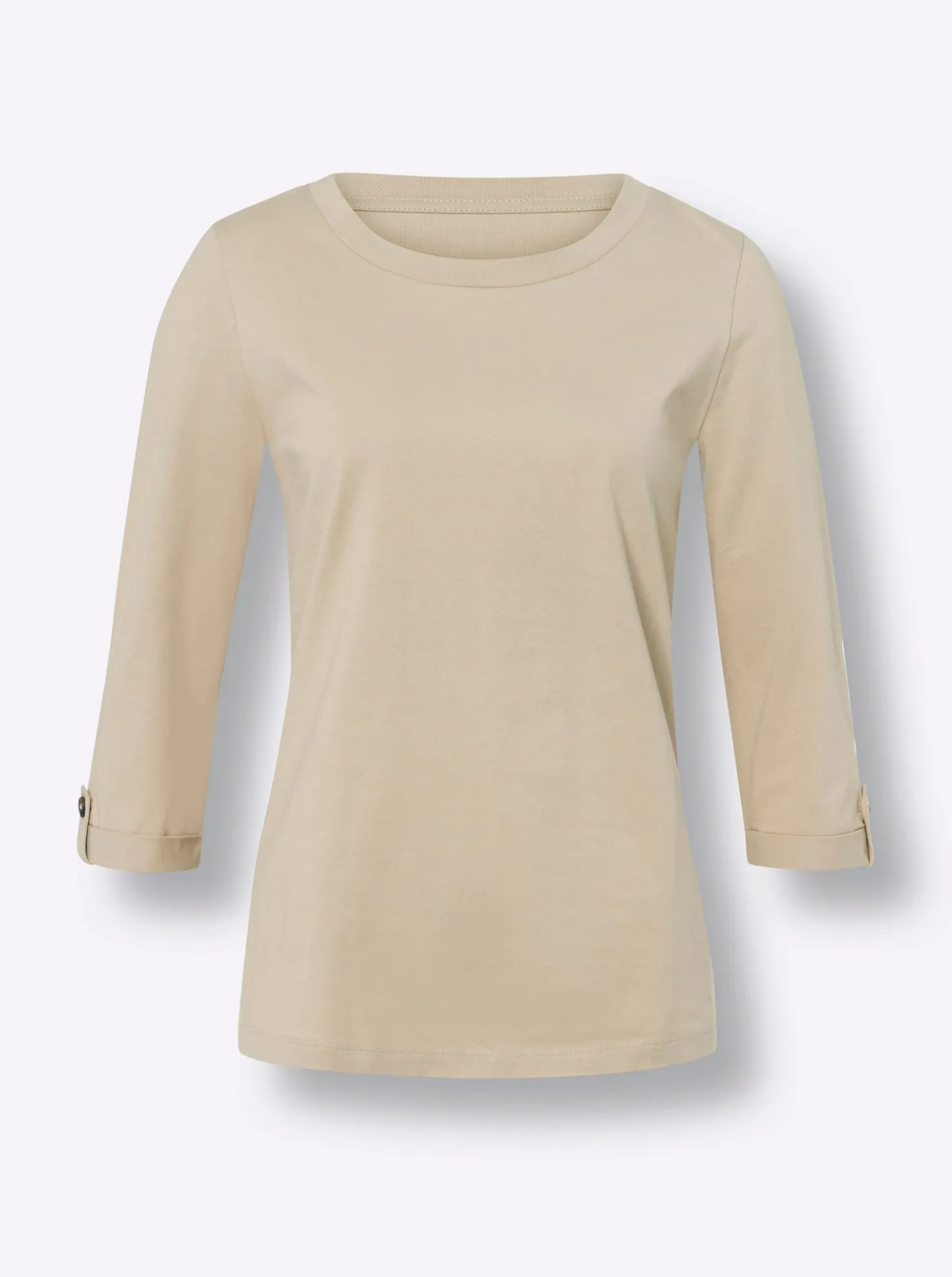 3/4-Arm-Shirt aus reiner Baumwolle