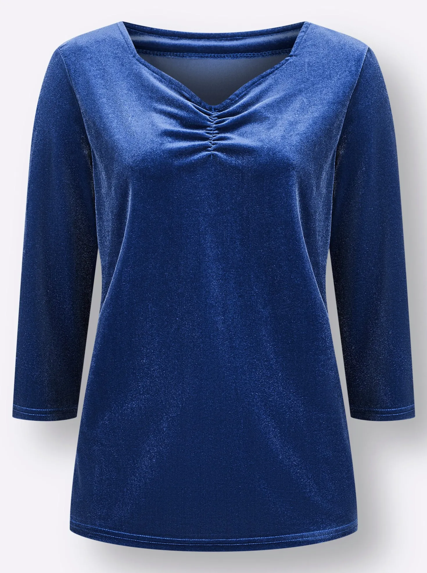3/4-Arm-Shirt aus Samt