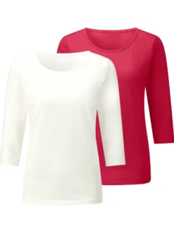 3/4-Arm-Shirt im 2er-Pack