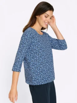 3/4-Arm-Shirt im Herzchen-Muster