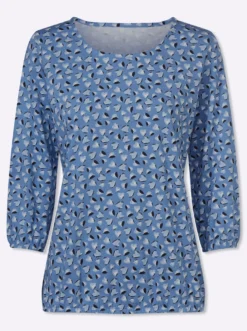 3/4-Arm-Shirt im Herzchen-Muster