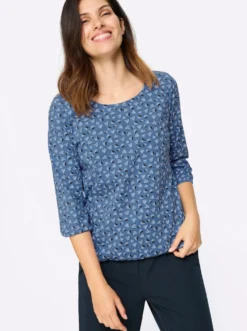 3/4-Arm-Shirt im Herzchen-Muster