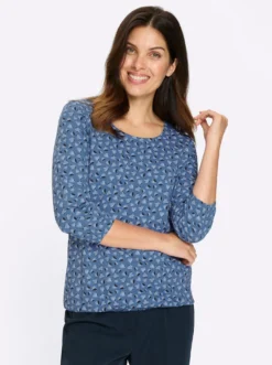 3/4-Arm-Shirt im Herzchen-Muster