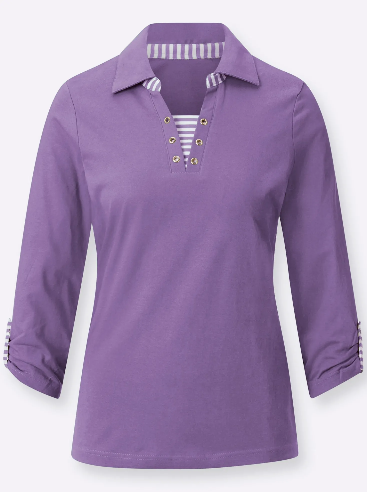 3/4-Arm-Shirt in 2-in-1-Optik