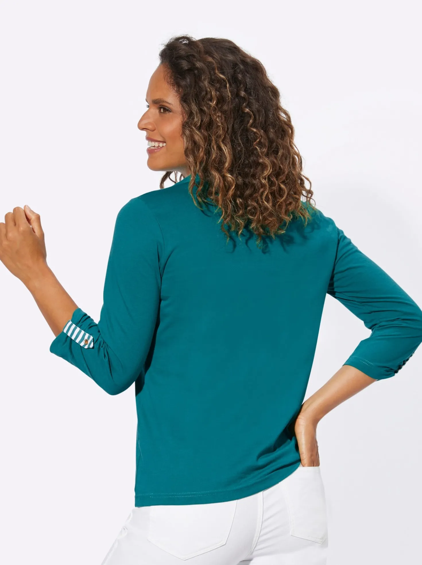 3/4-Arm-Shirt in 2-in-1-Optik