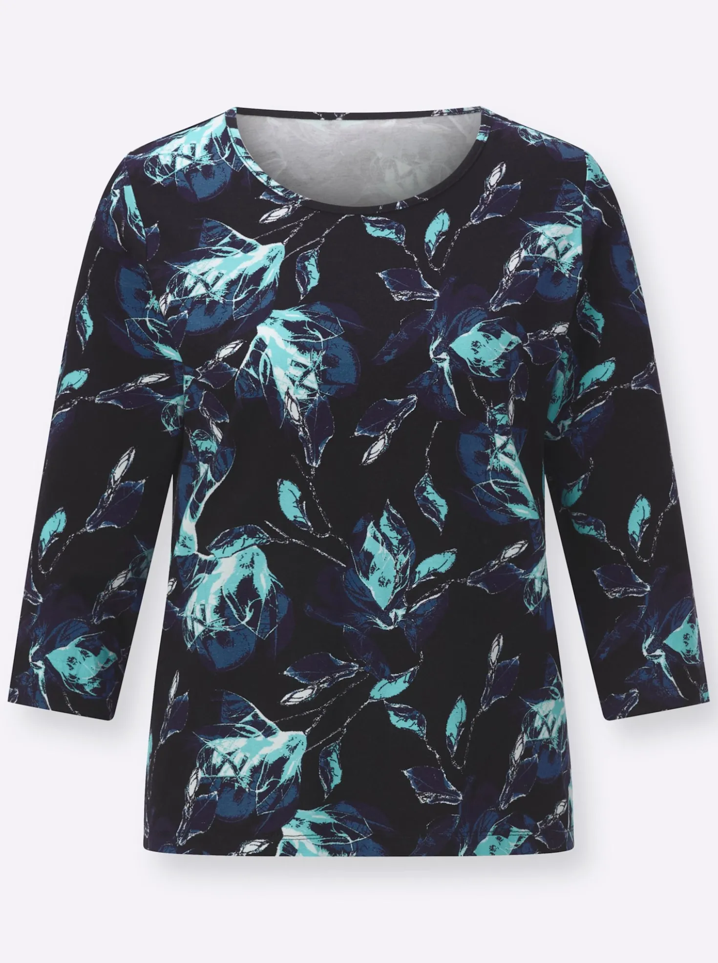 3/4-Arm-Shirt in Viskose-Qualität
