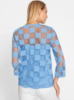 3/4-Arm-Shirt mit Ausbrenner-Optik