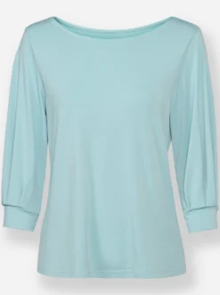 3/4-Arm-Shirt mit Ballon-Ärmeln