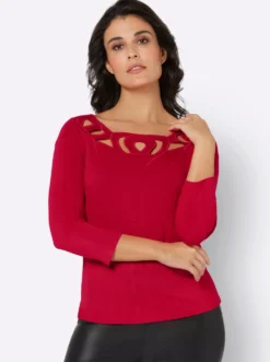 3/4-Arm-Shirt mit Cut-Outs
