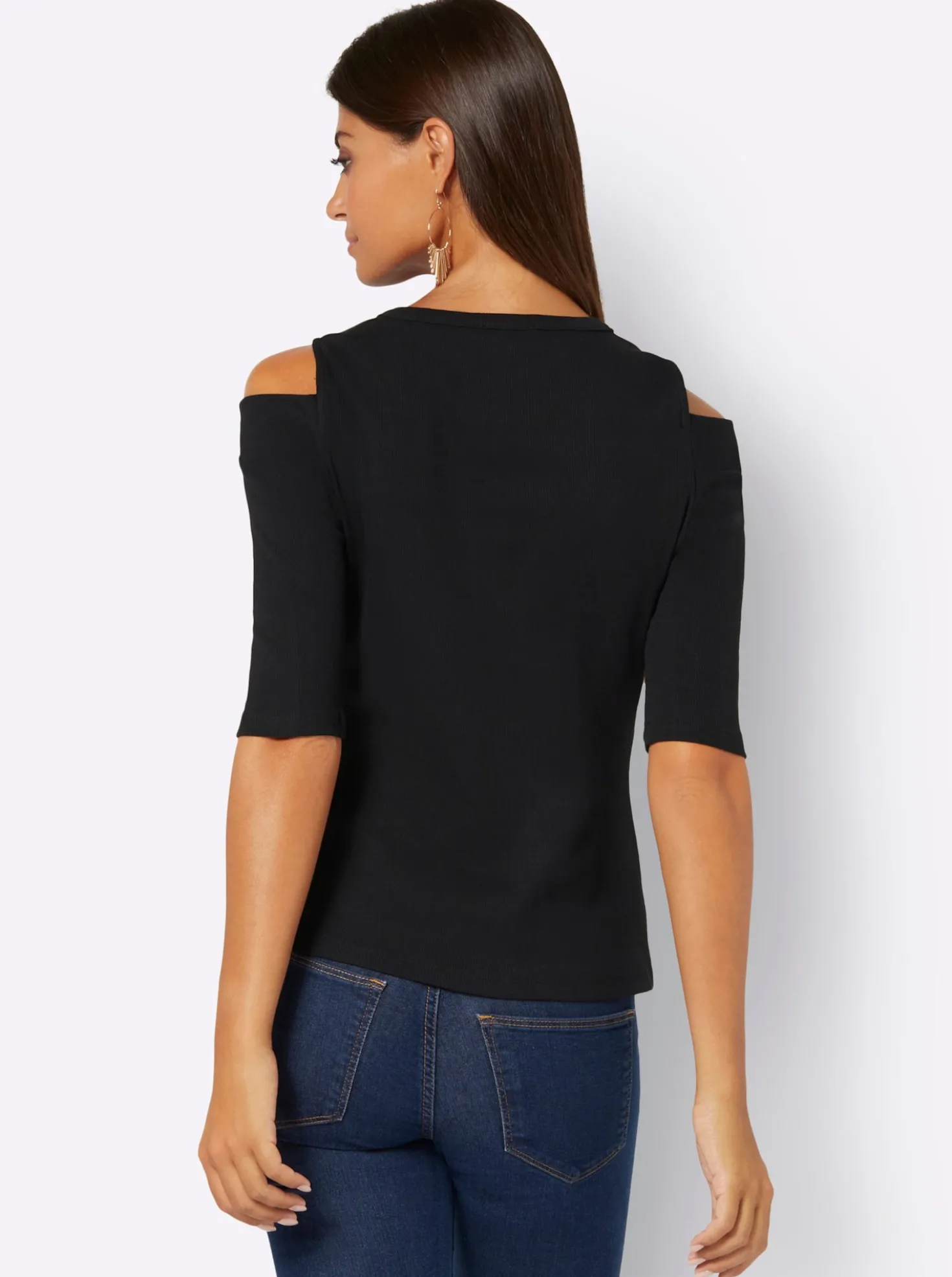 3/4-Arm-Shirt mit Cut-outs