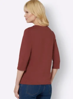 3/4-Arm-Shirt mit Druck-Dessin