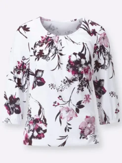 3/4-Arm-Shirt mit elastischen Abschlüssen