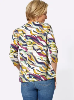 3/4-Arm-Shirt mit Faltenpartie