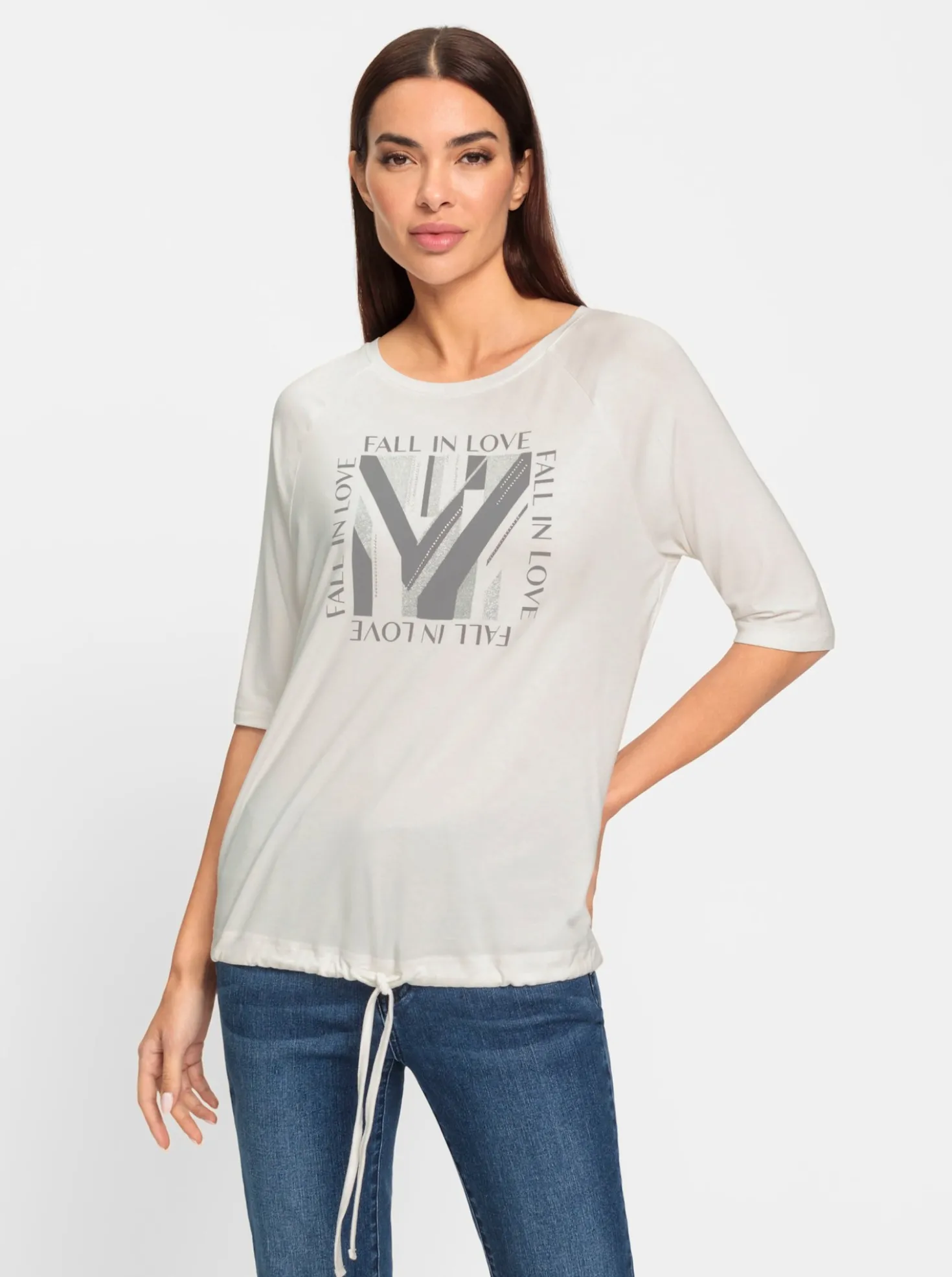 3/4-Arm-Shirt mit Foliendruck