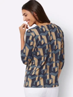 3/4-Arm-Shirt mit grafischem Print