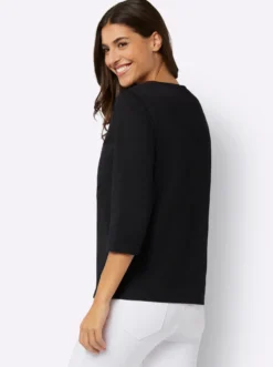 3/4-Arm-Shirt mit Herz-Motiv