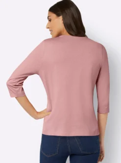 3/4-Arm-Shirt mit Herz-Motiv