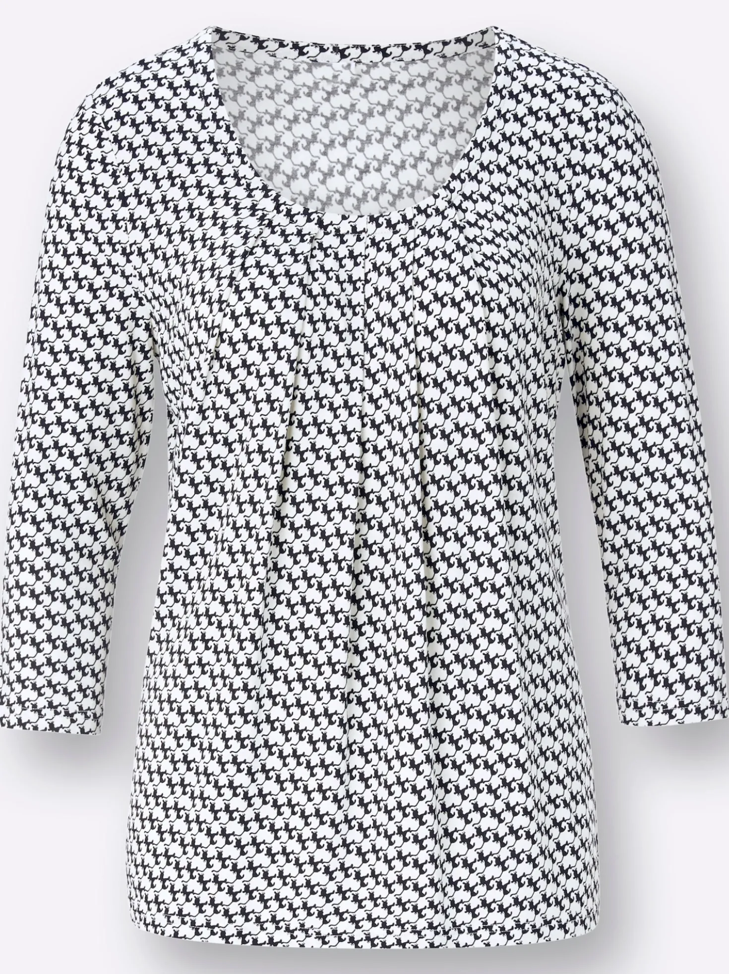 3/4-Arm-Shirt mit Katzen-Druck