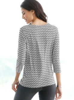 3/4-Arm-Shirt mit Katzen-Druck