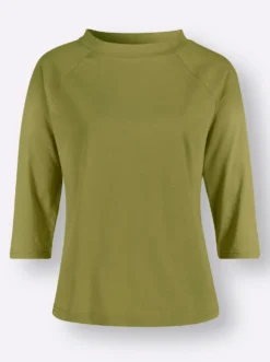 3/4-Arm-Shirt mit Kelchkragen