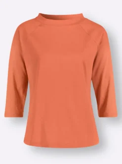 3/4-Arm-Shirt mit Kelchkragen