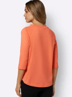 3/4-Arm-Shirt mit Kelchkragen