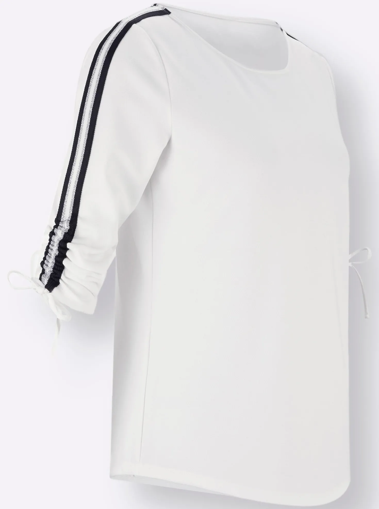 3/4-Arm-Shirt mit Kontraststreifen