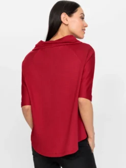 3/4-Arm-Shirt mit längerem Rücken