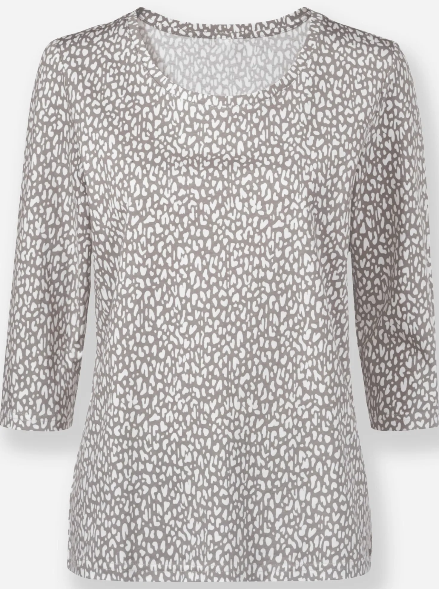 3/4-Arm-Shirt mit Minimal-Druck
