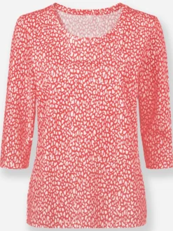 3/4-Arm-Shirt mit Minimal-Druck